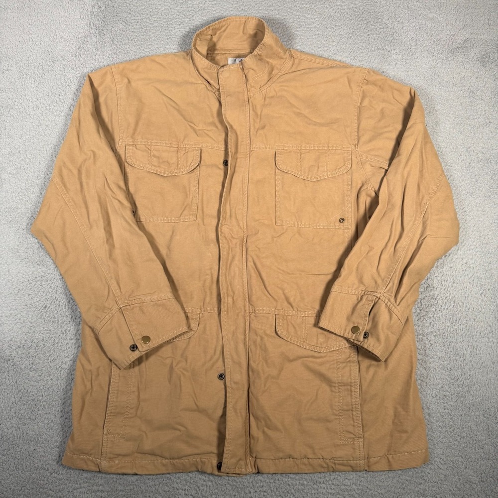 The Territory Ahead Jacket Mens XL Tan Full Zip Snap Chore Utility Outdoor Work